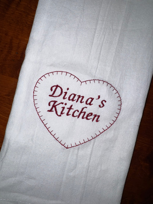 Custom Embriodered Tea Towels